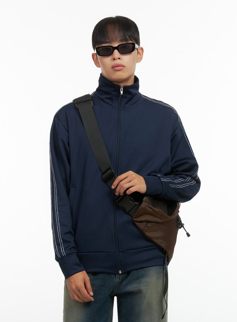 Men's Zip Up Turtleneck Track Jacket IO420