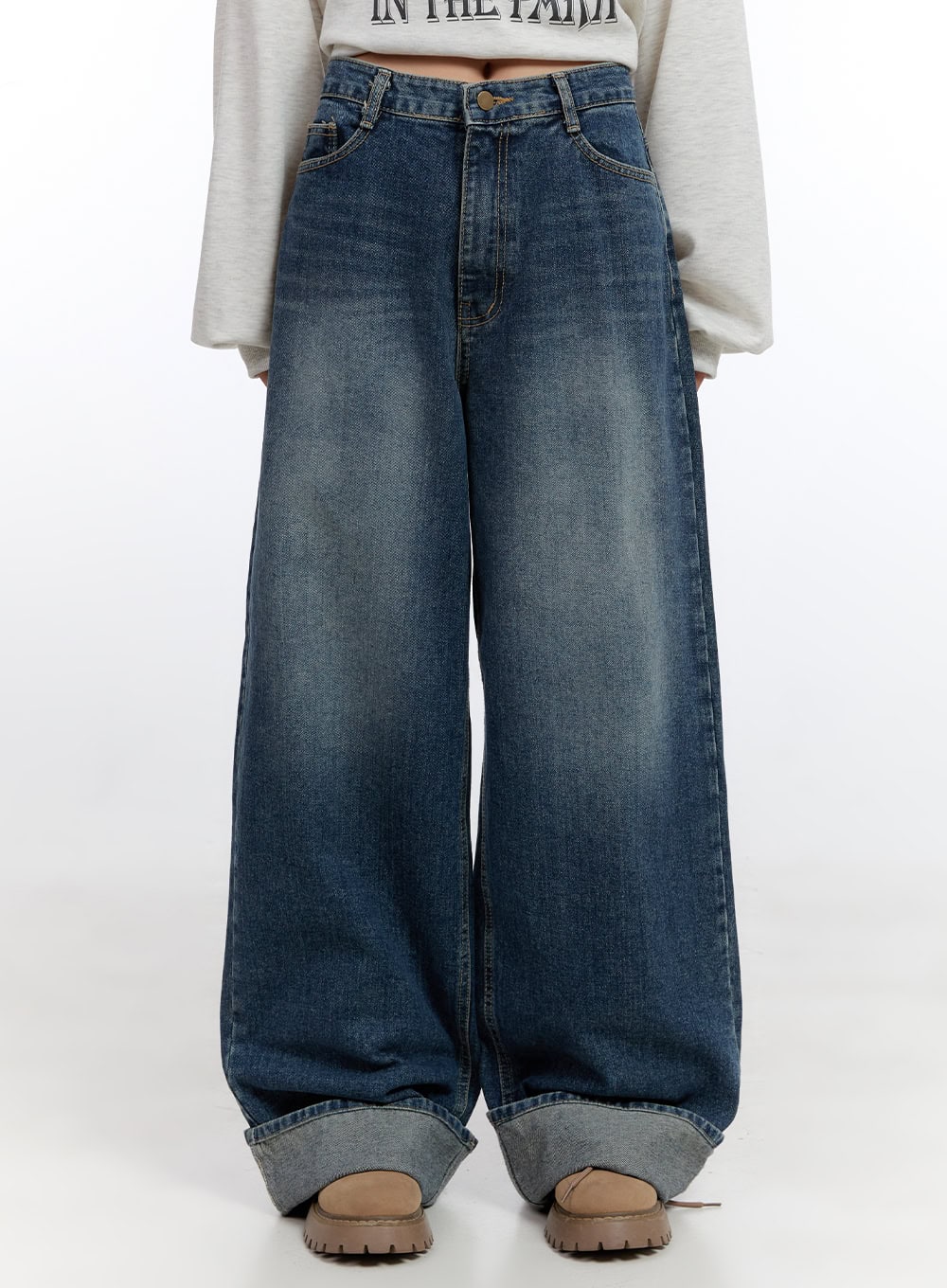 Tara Folded Baggy Jeans CO431