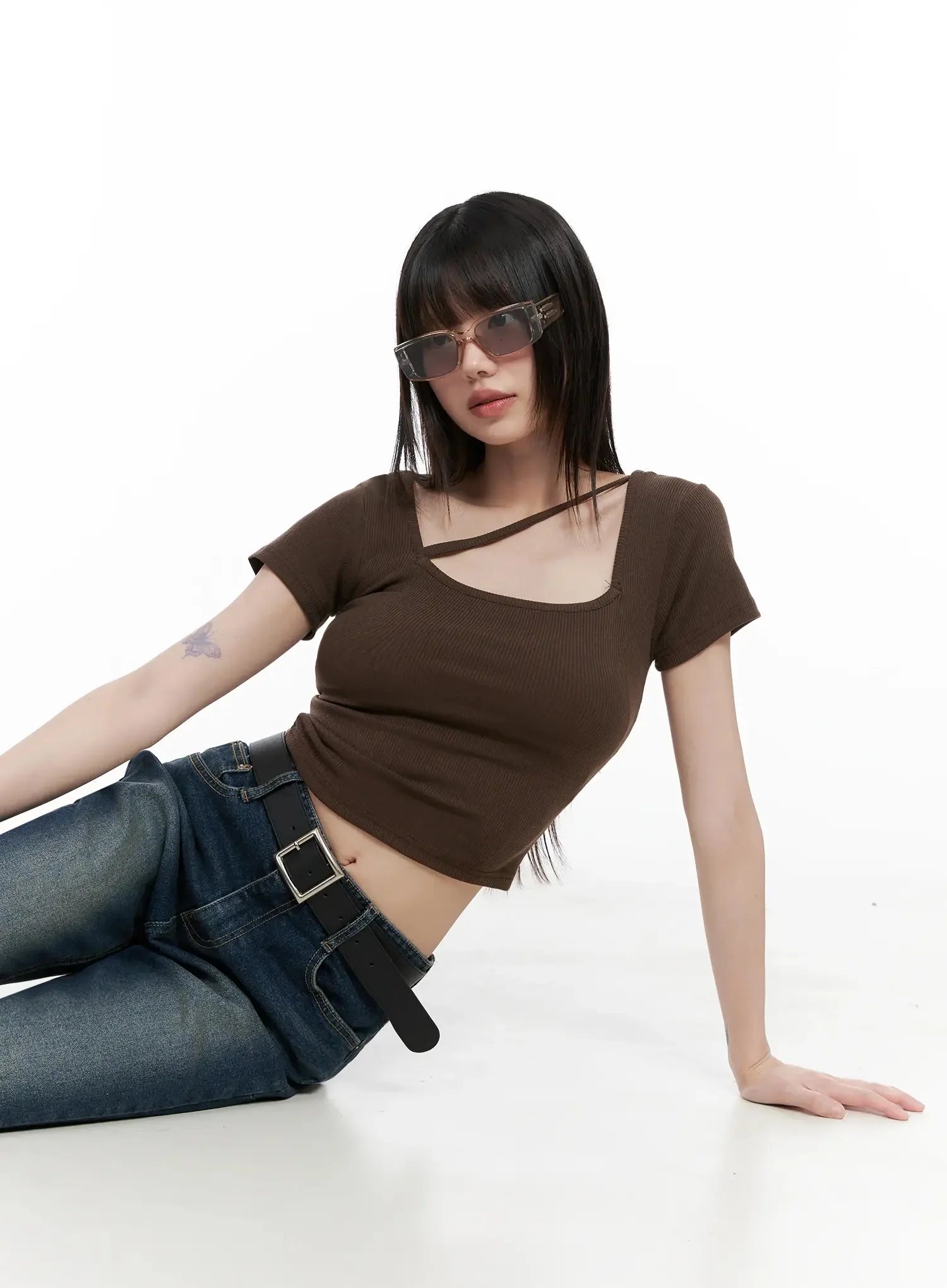 Strappy Square Neck Crop Top IL531