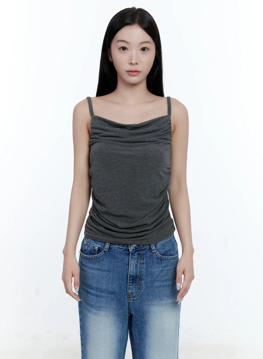 Draped Crop Tank Top CL530