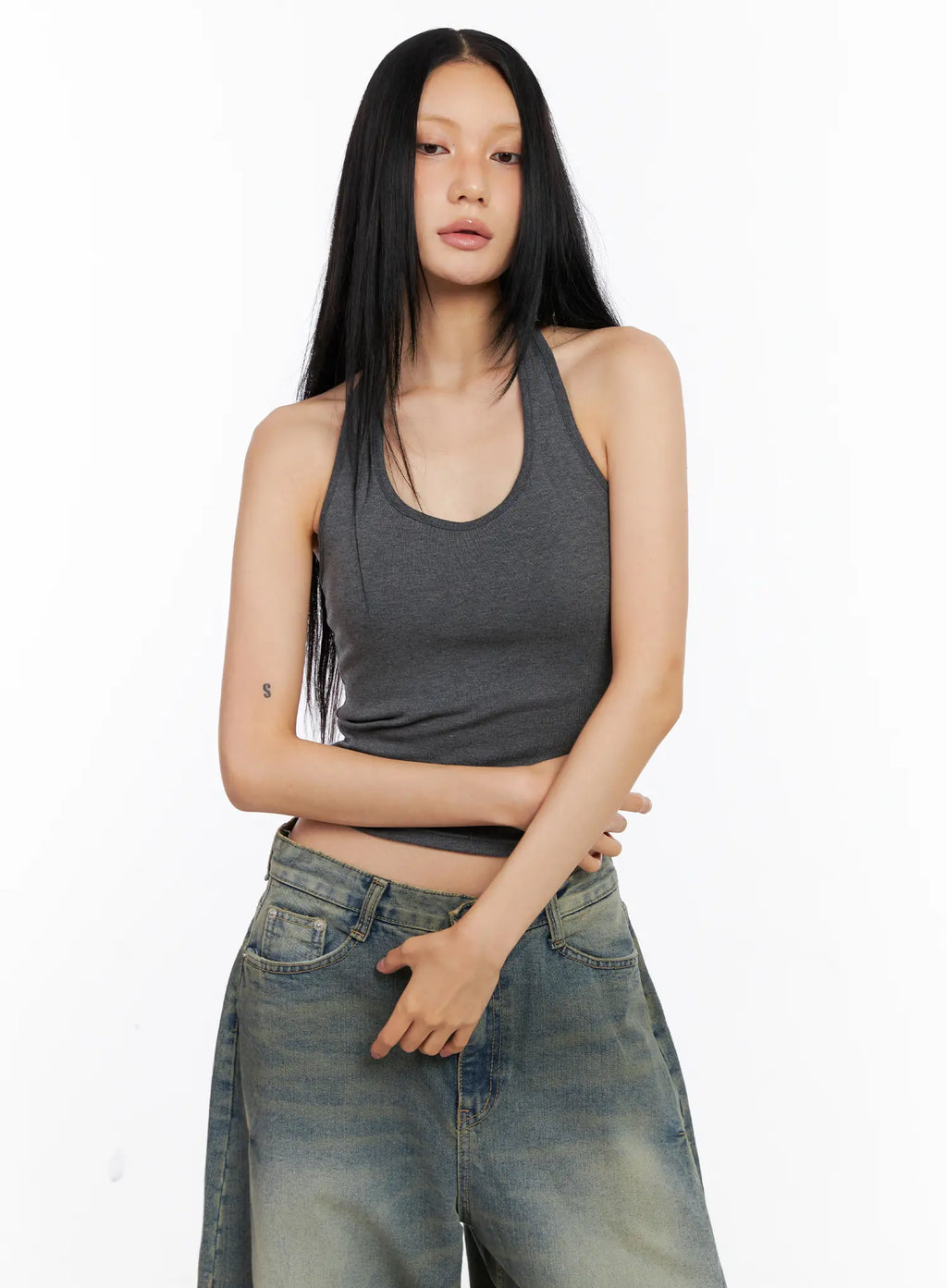 Basic Halter Crop Tank CL530