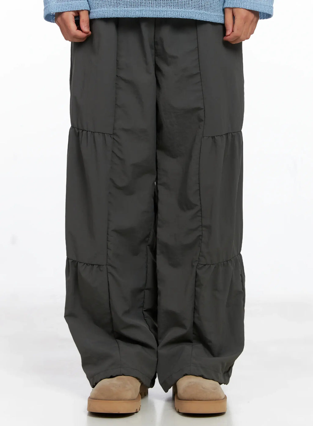Men's Line Stitch Parachute Pants IS510