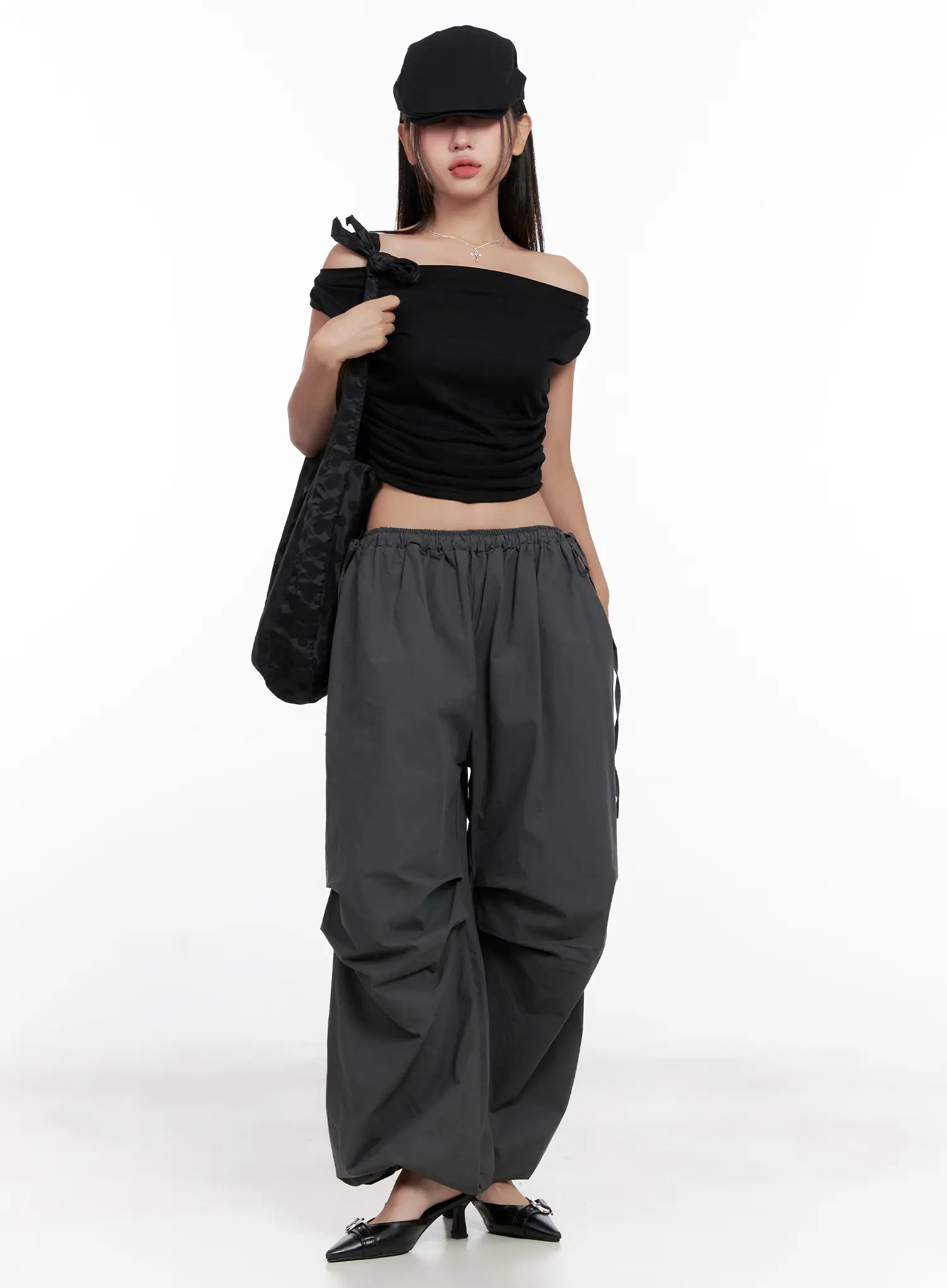 Pleated Wide-Leg Joggers CL518
