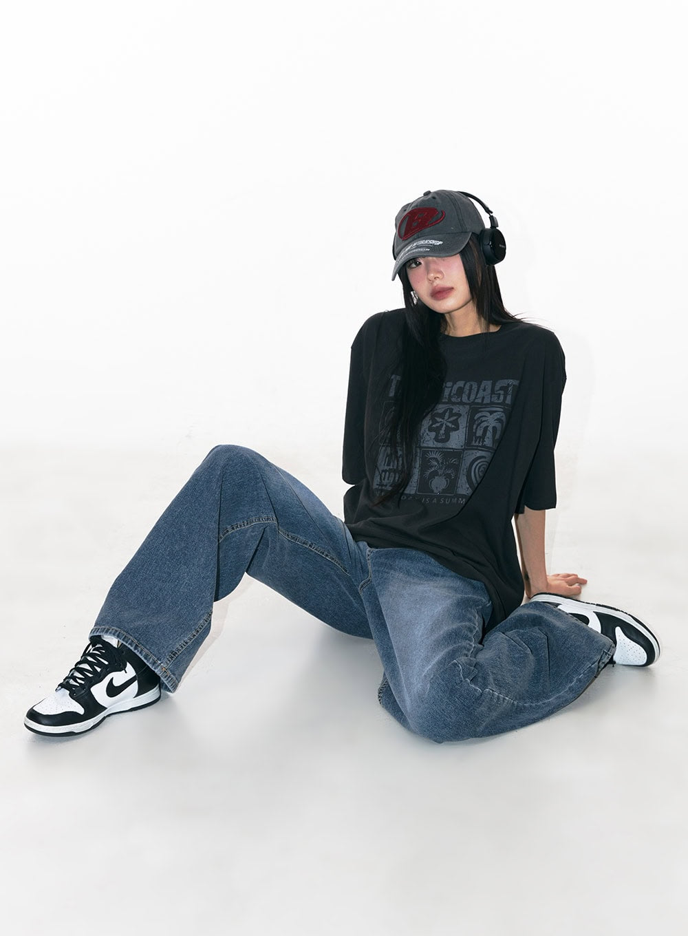 Cotton Graphic Oversized Tee CY514