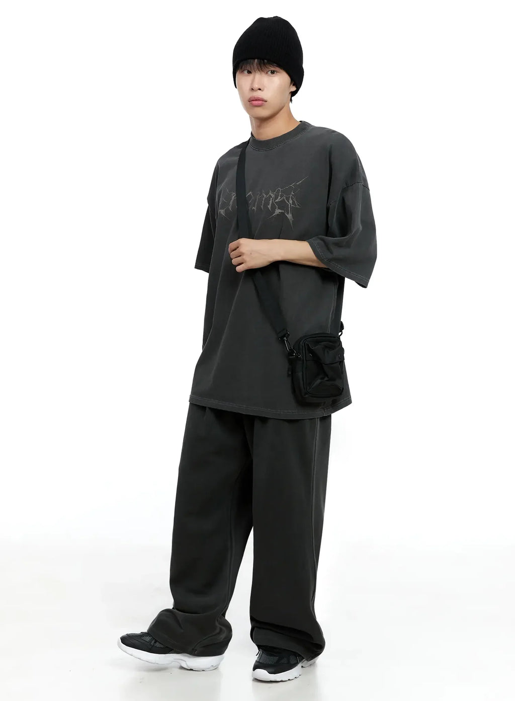 Men's Oversized Text Graphic Tee IG520