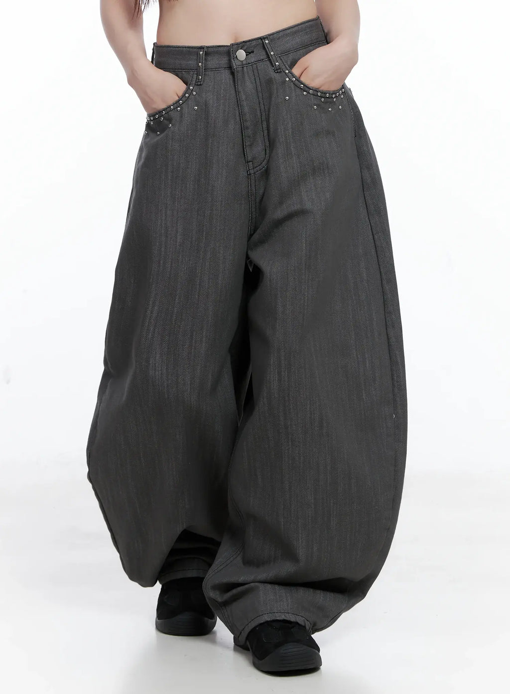 Ann Rhinestone Wide‑Leg Jeans CS501