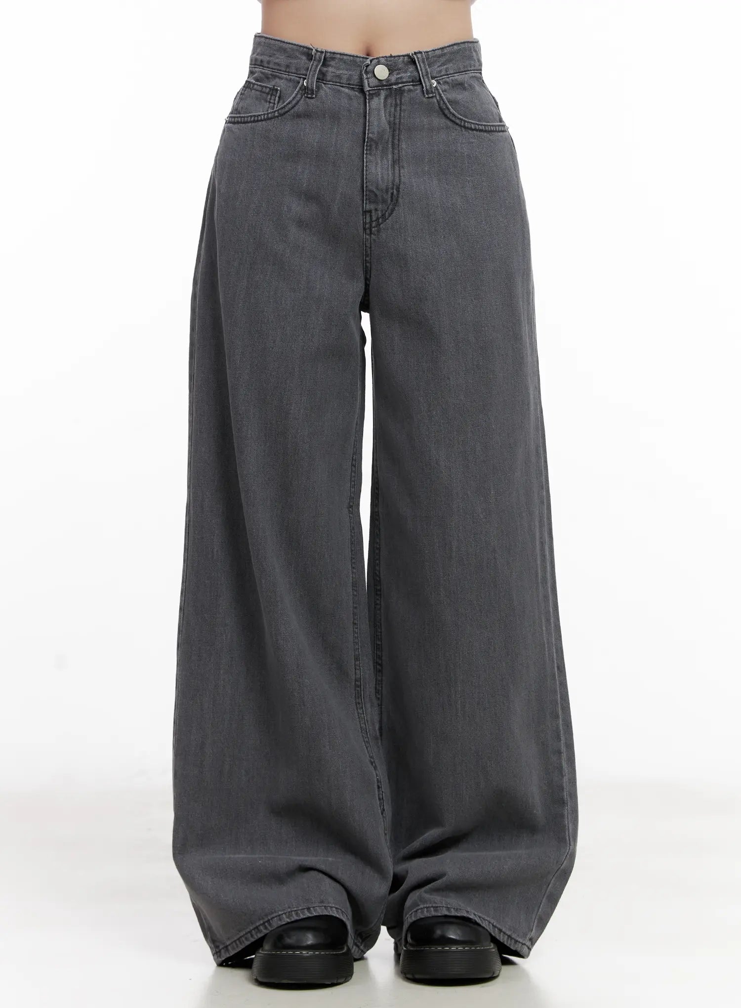 Jiyeon Dark Gray Denim Jeans CL516