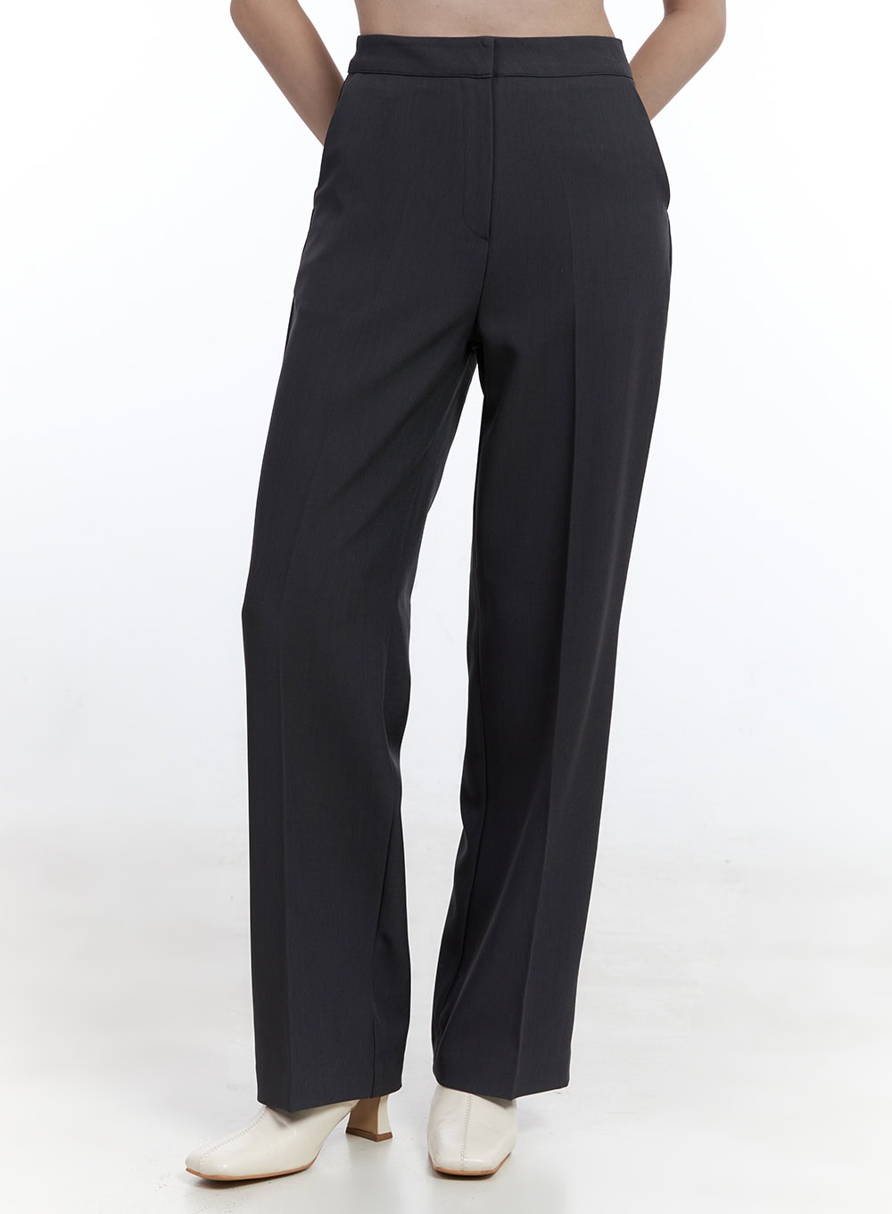 Solid Chic Tailored Pants OO429
