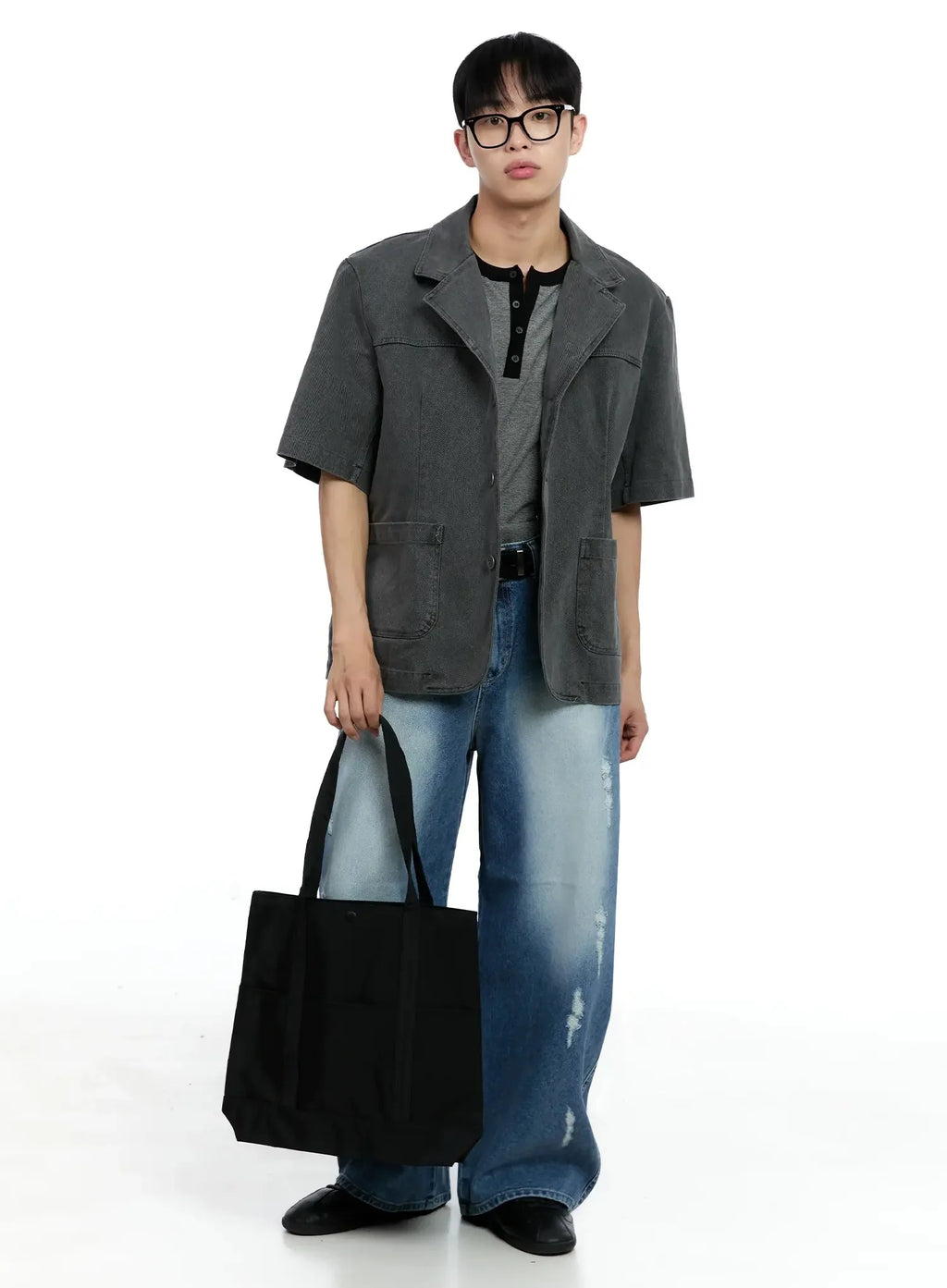 Men's Short-Sleeve Button-Up IG520