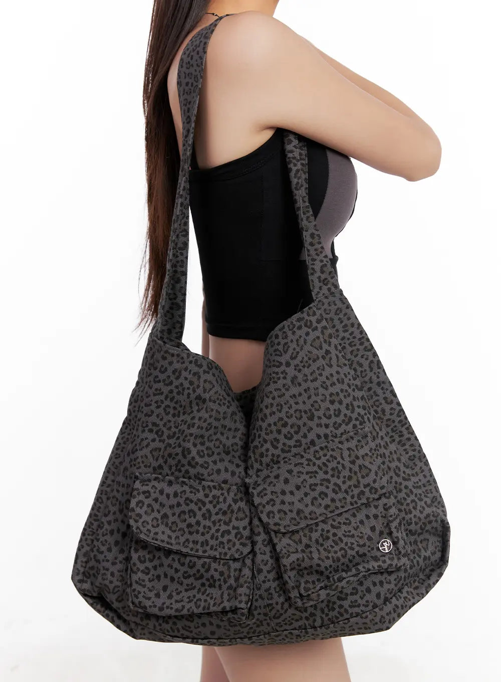 Leopard Print Multi-Pocket Tote Bag CL522