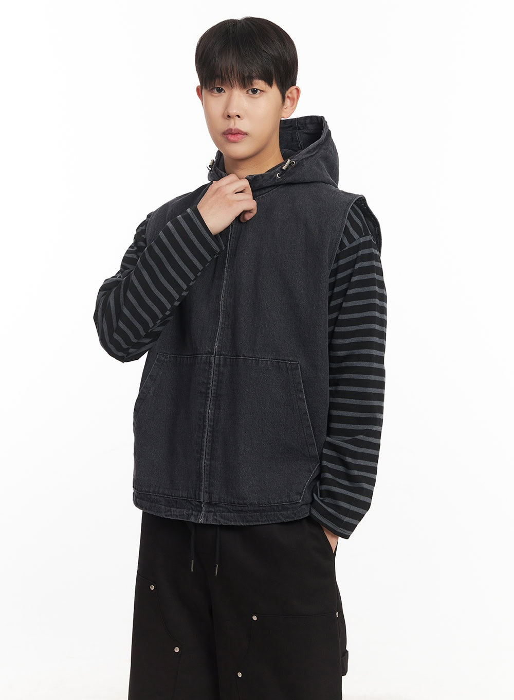 Men's Urban Denim Hooded Vest IM528