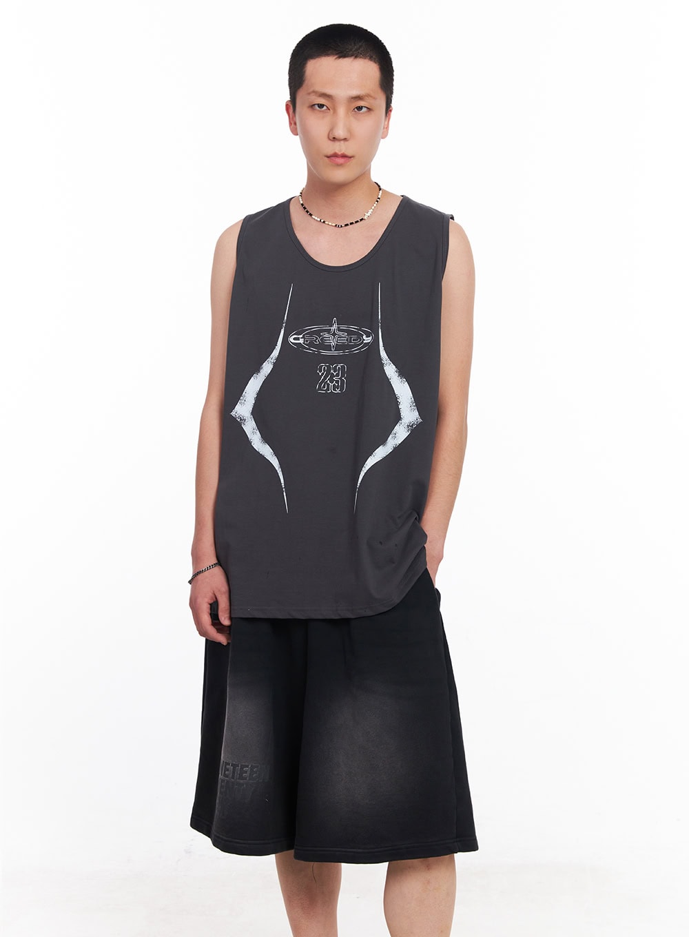 Men's Greed Graphic Sleeveless T-Shirt IU503