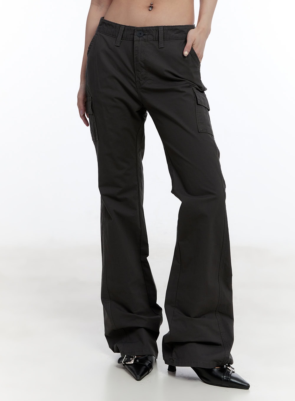 Cargo Cotton Bootcut Pants CY530
