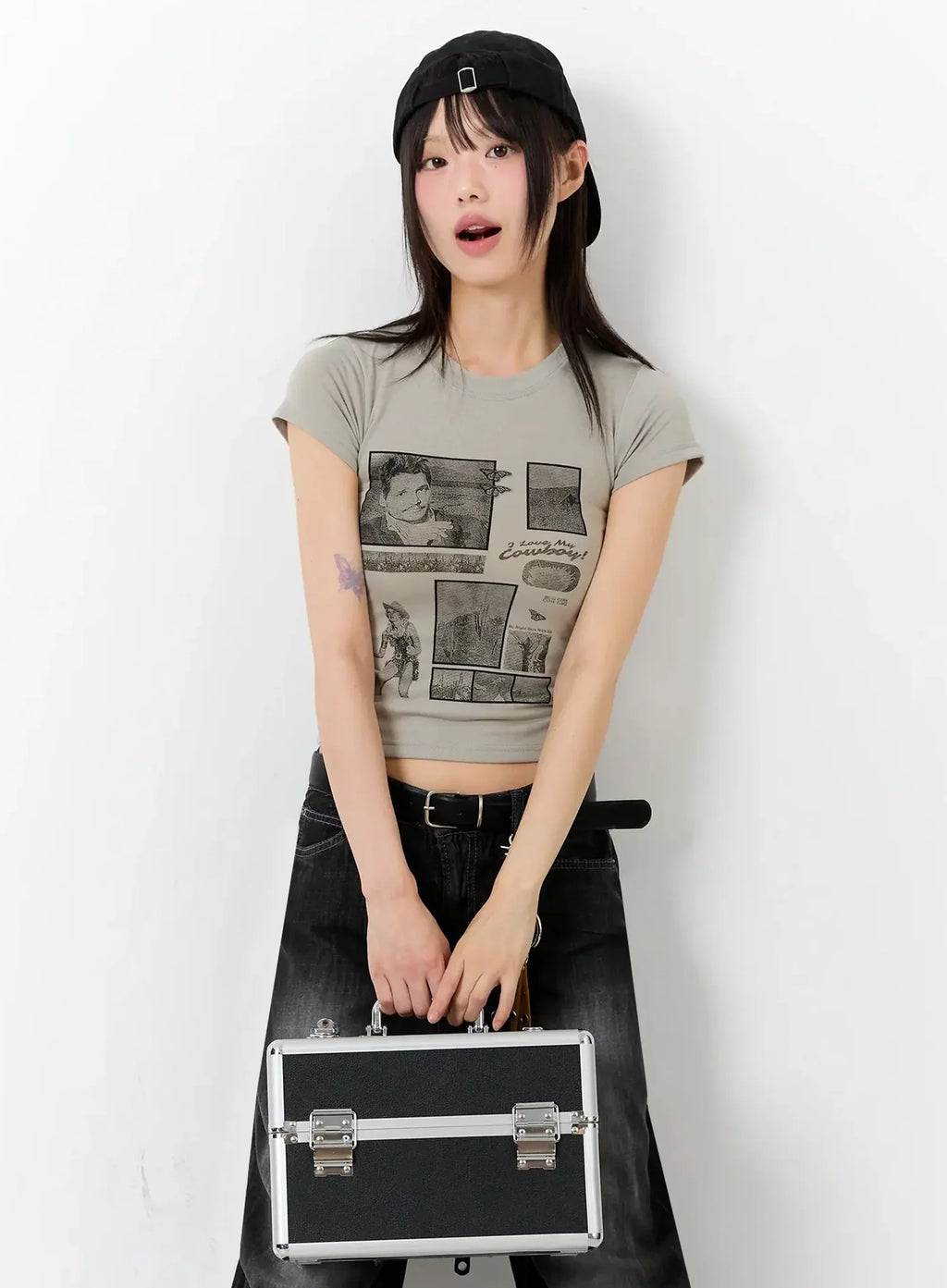 Vintage Graphic Baby Tee IU524