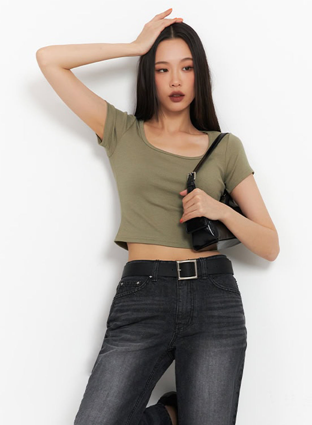 Square Neck Crop Tee IA504