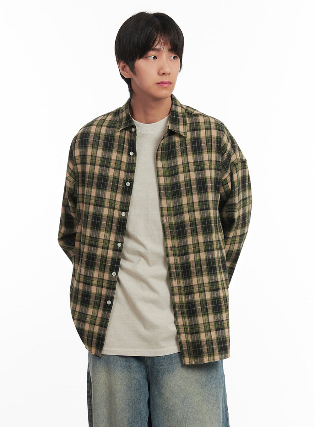 Men's Checkered Collared Shirt IA511