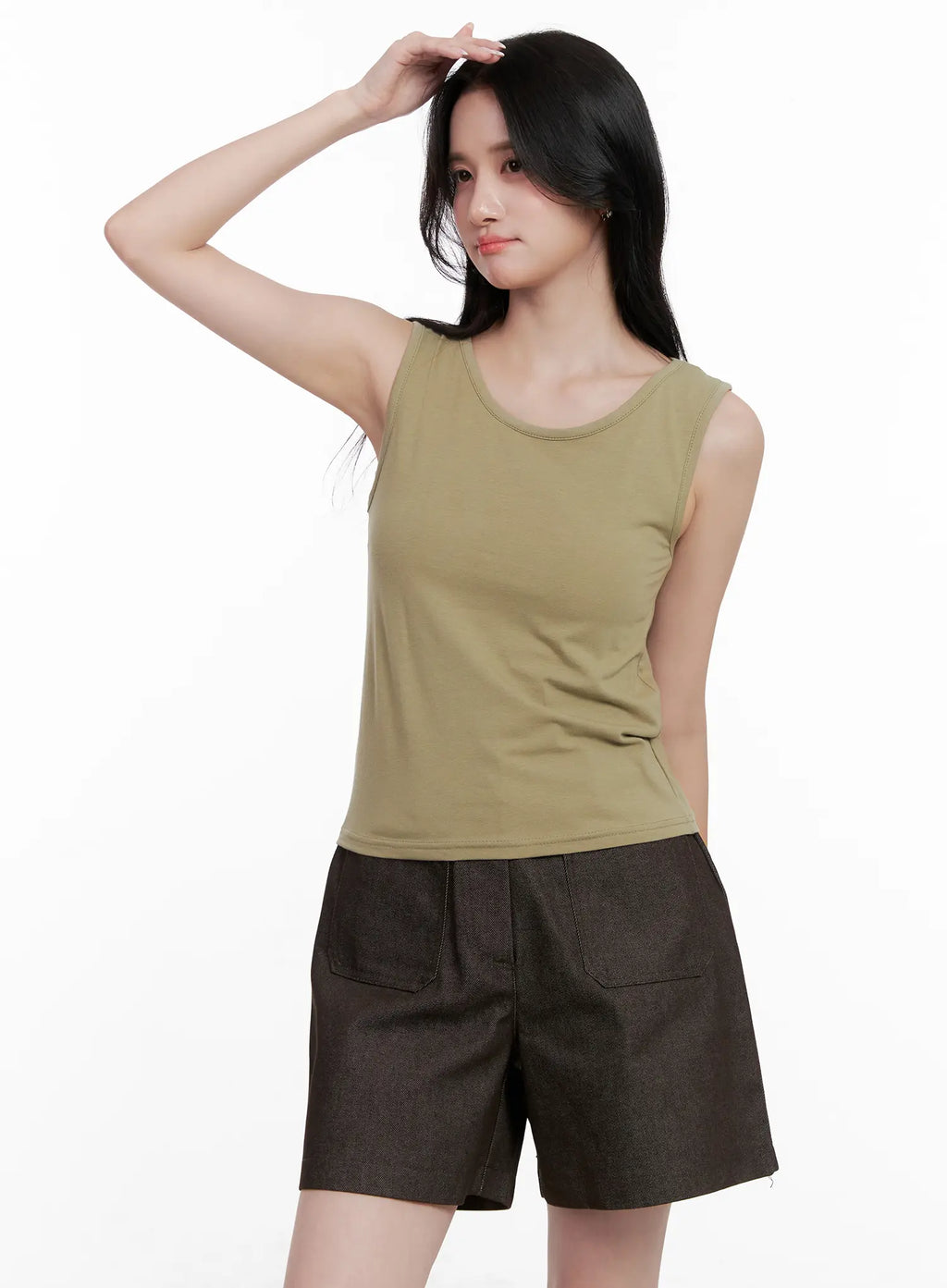 Basic U-Neck Sleeveless Top CL515