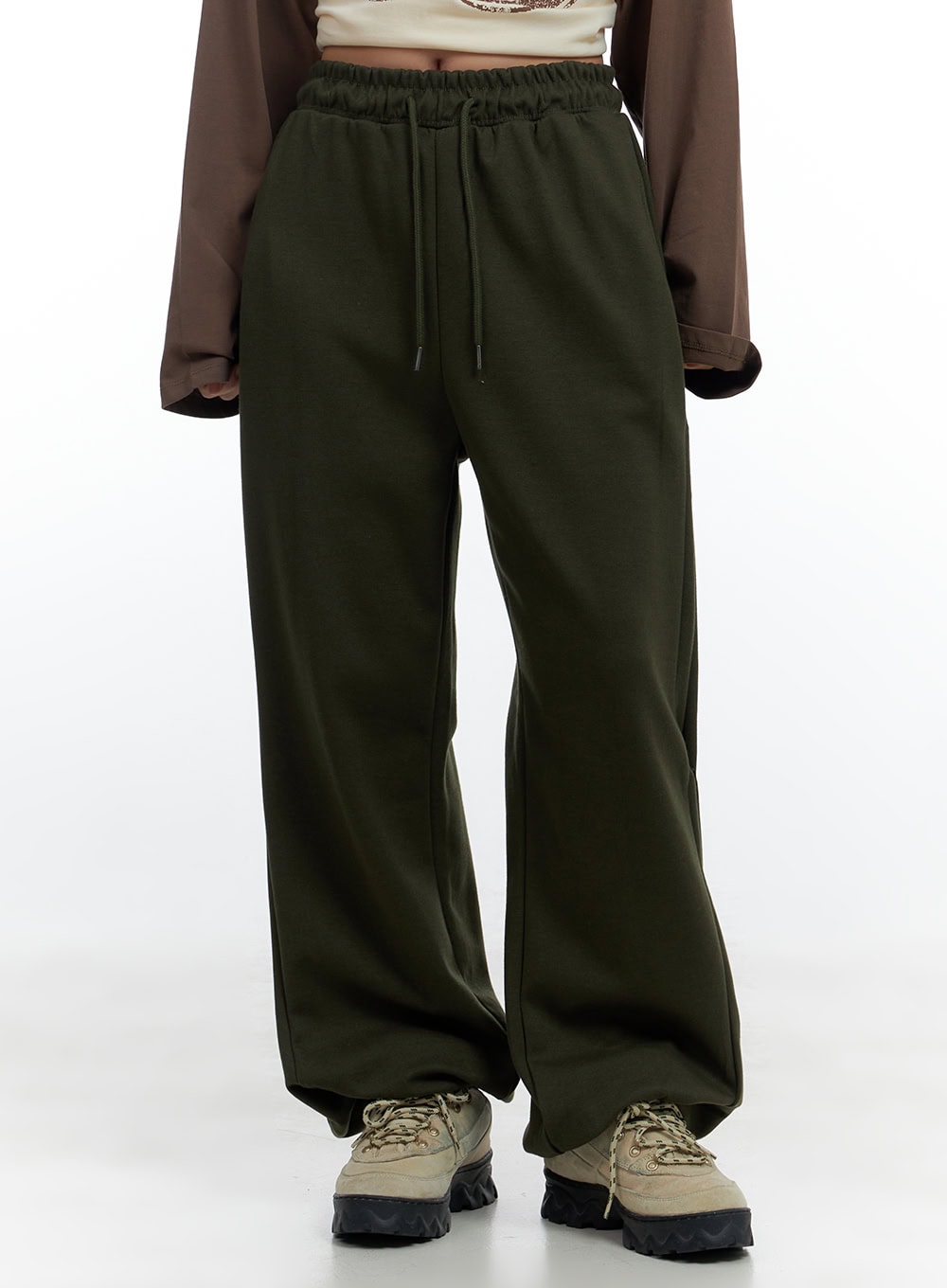 Side-Buttoned Wide-Leg Sweatpants CS424