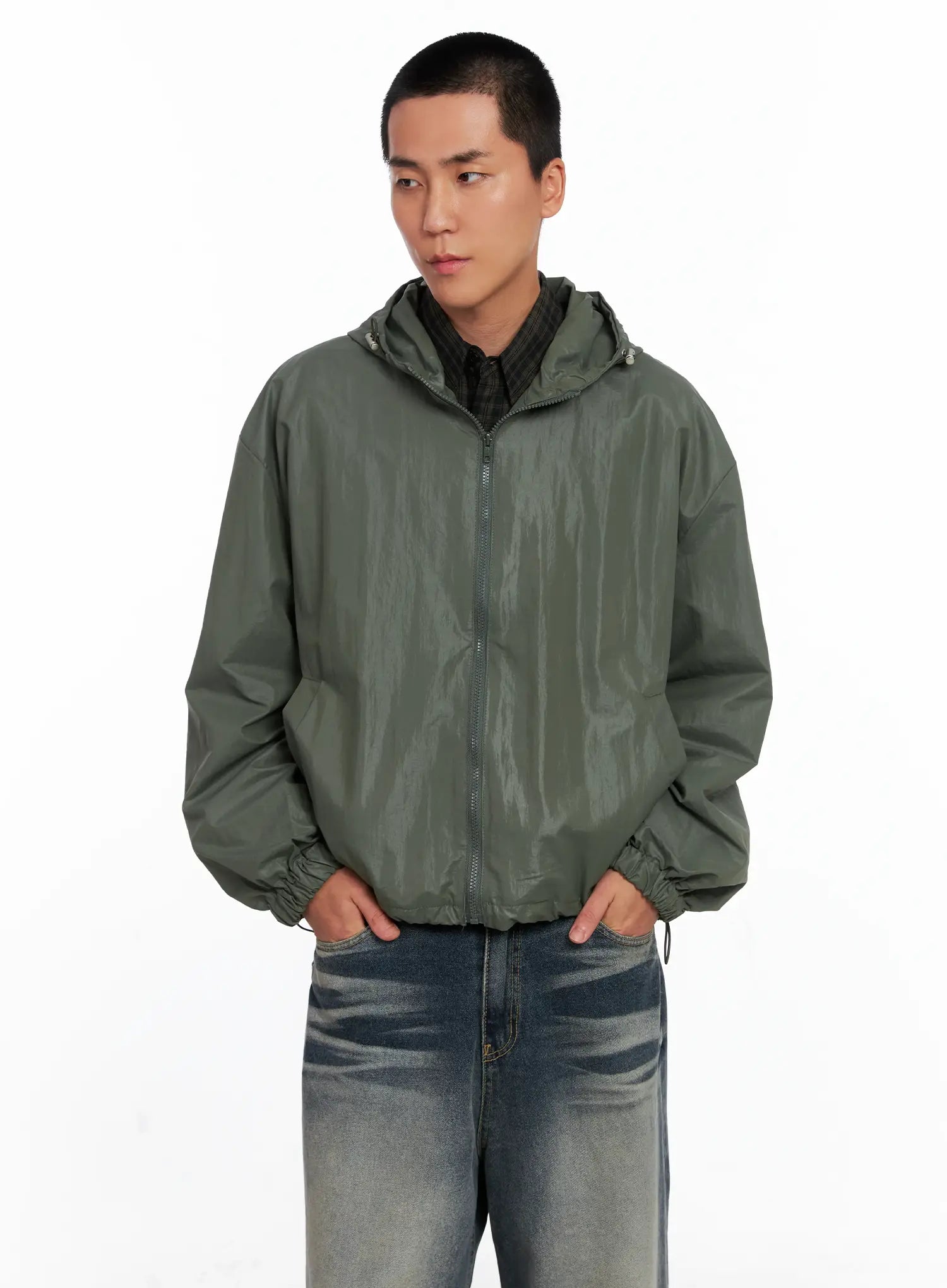Men's Glossy Windbreaker IS510