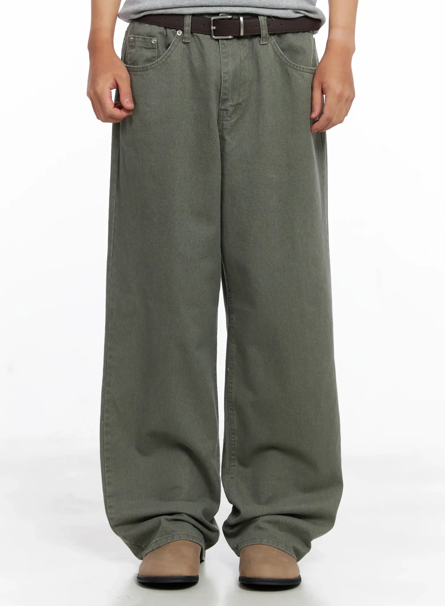 Men's Lost Baggy Jeans IG529 (Dark Green)