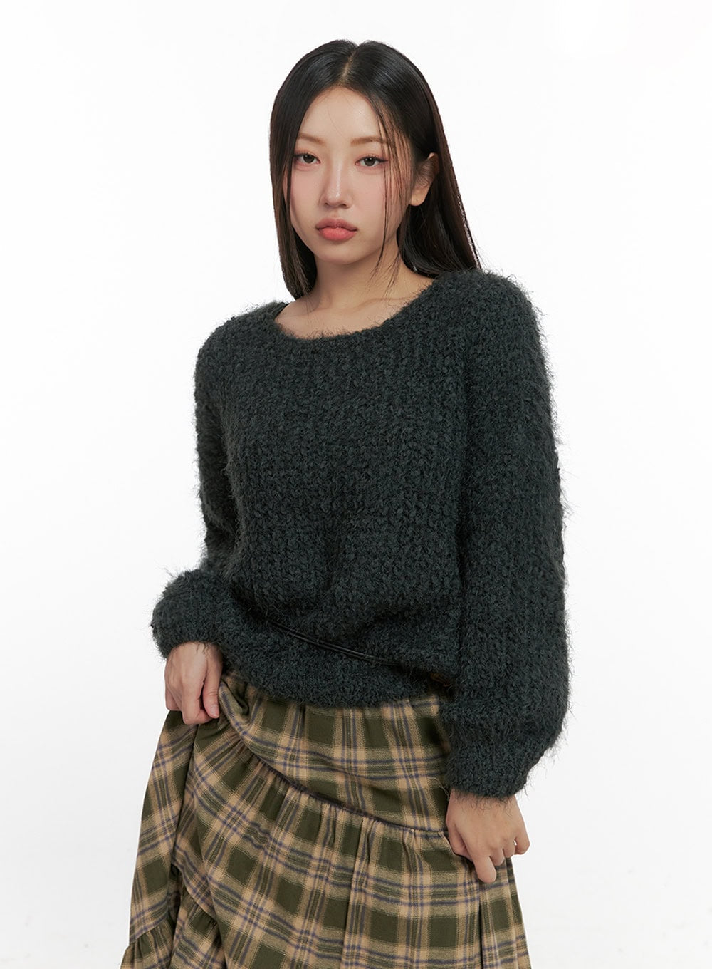 Classic Solid Long Sleeve Sweater IN415