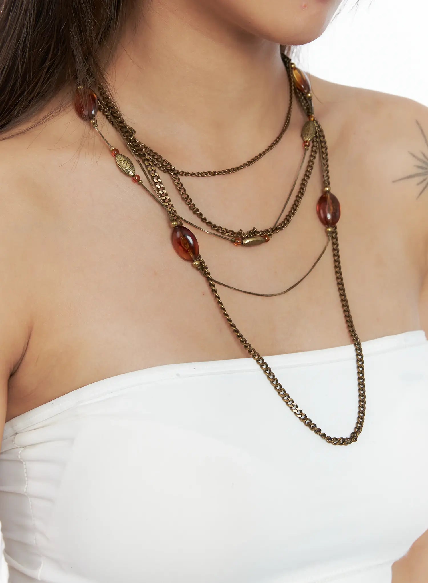 Vintage Layered Chain Necklace CS505