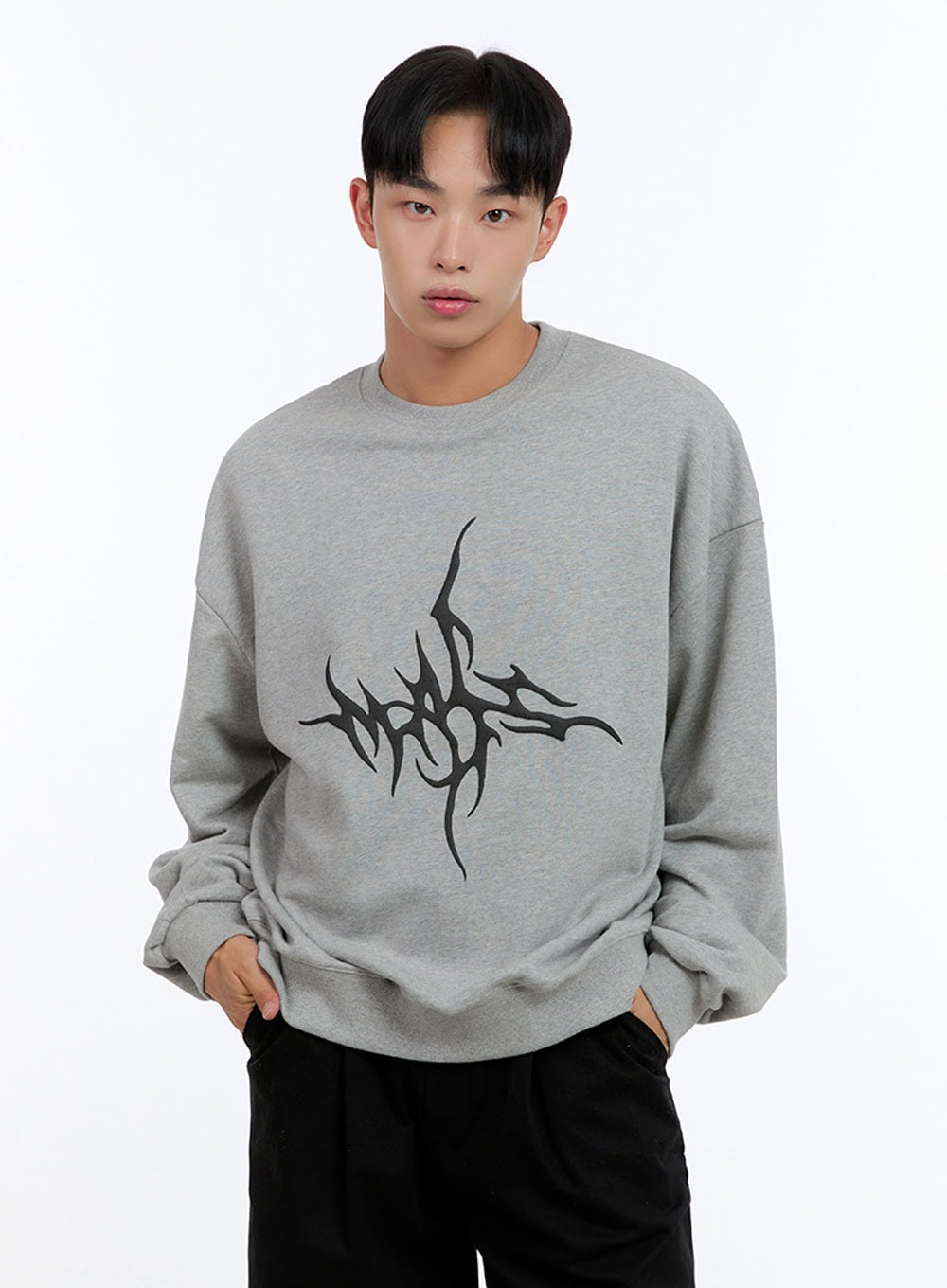 Men's Oversize Graphic Sweatshirt IS412