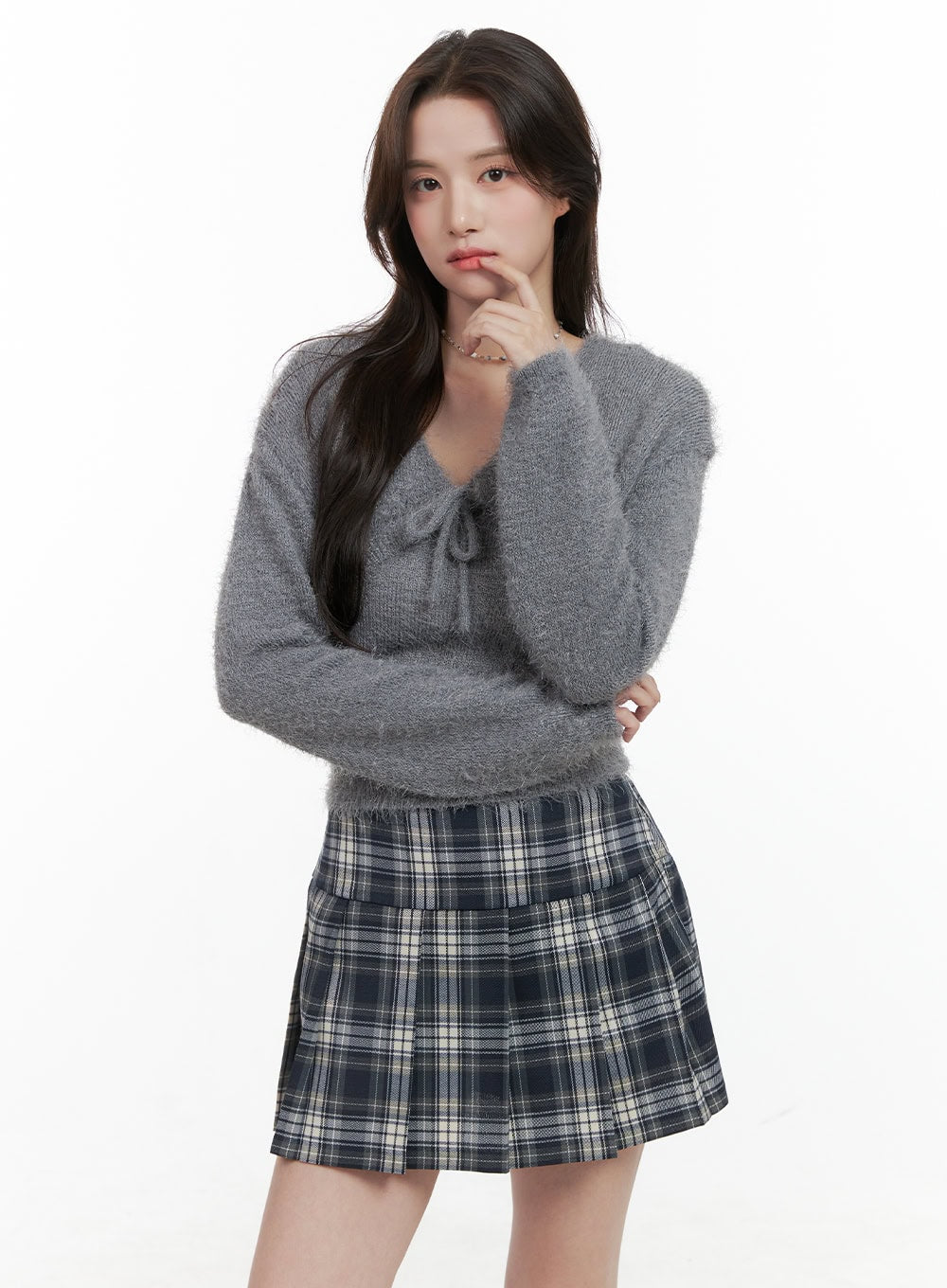 Fuzzy Ribboned Bolero Cardigan OG409