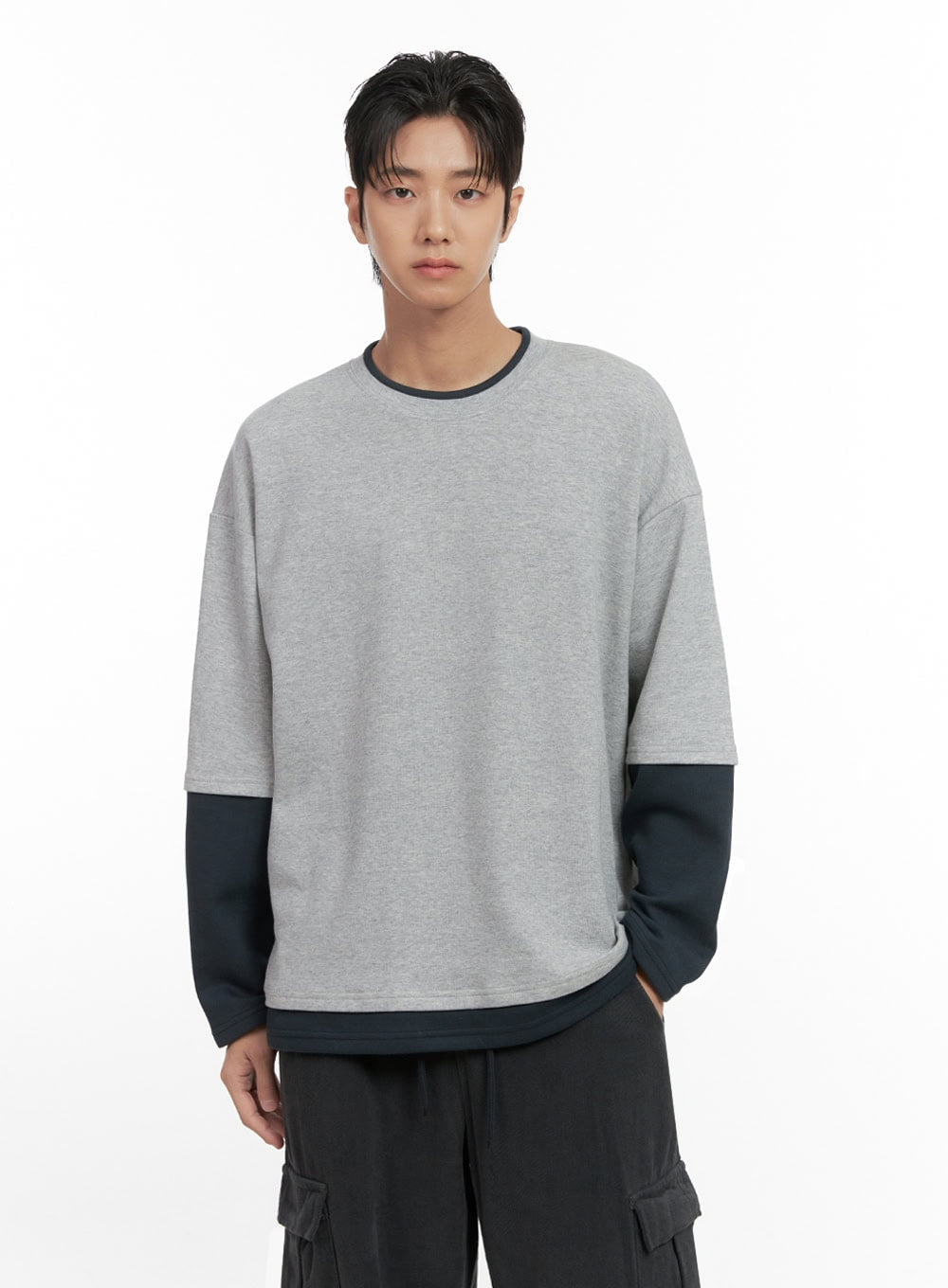 Men's Layered Long Sleeve Tee ID413
