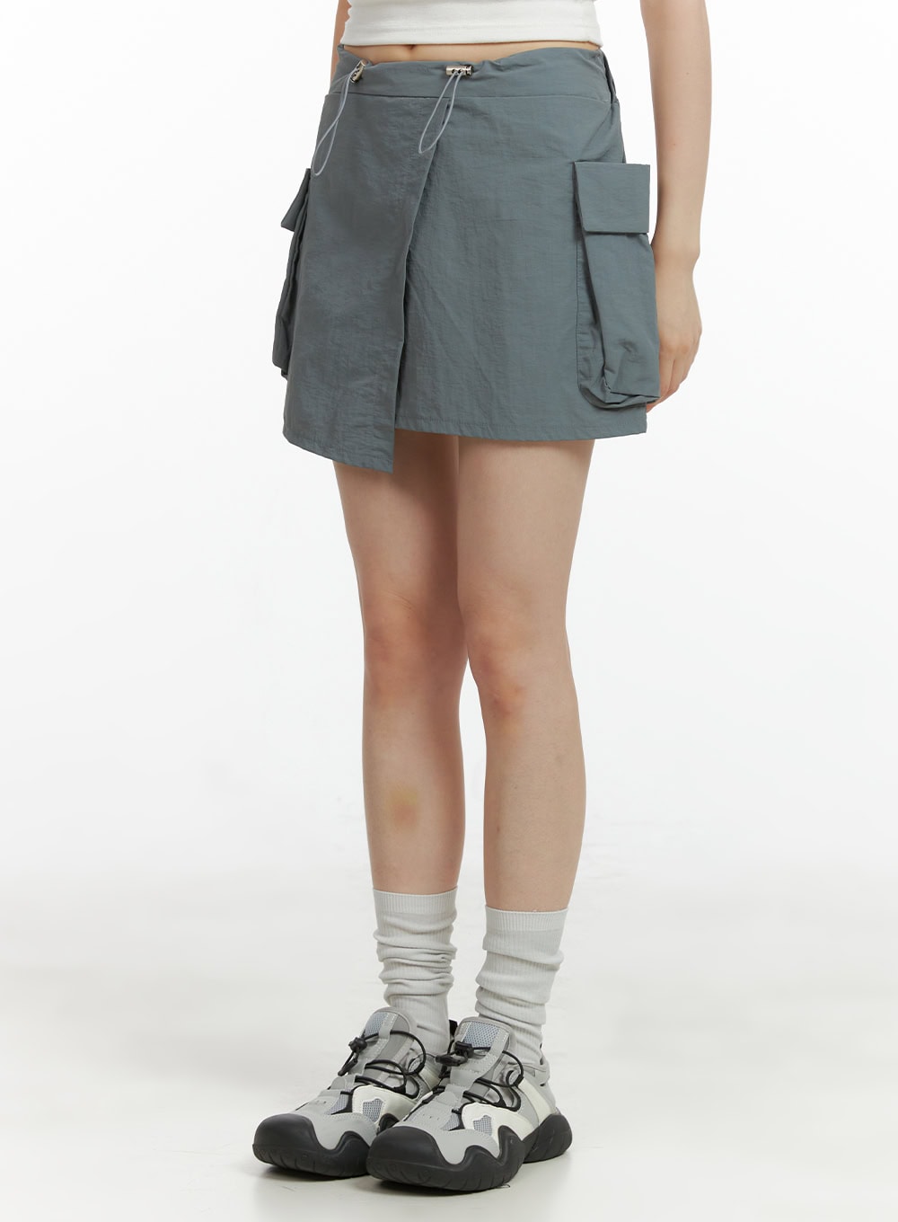 Unbalanced Cargo Mini Skirt CL403