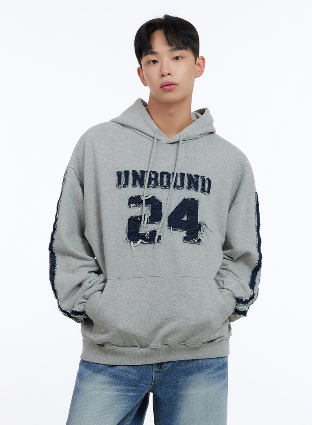 Men's  Cotton Patchwork Hoodie  IS412