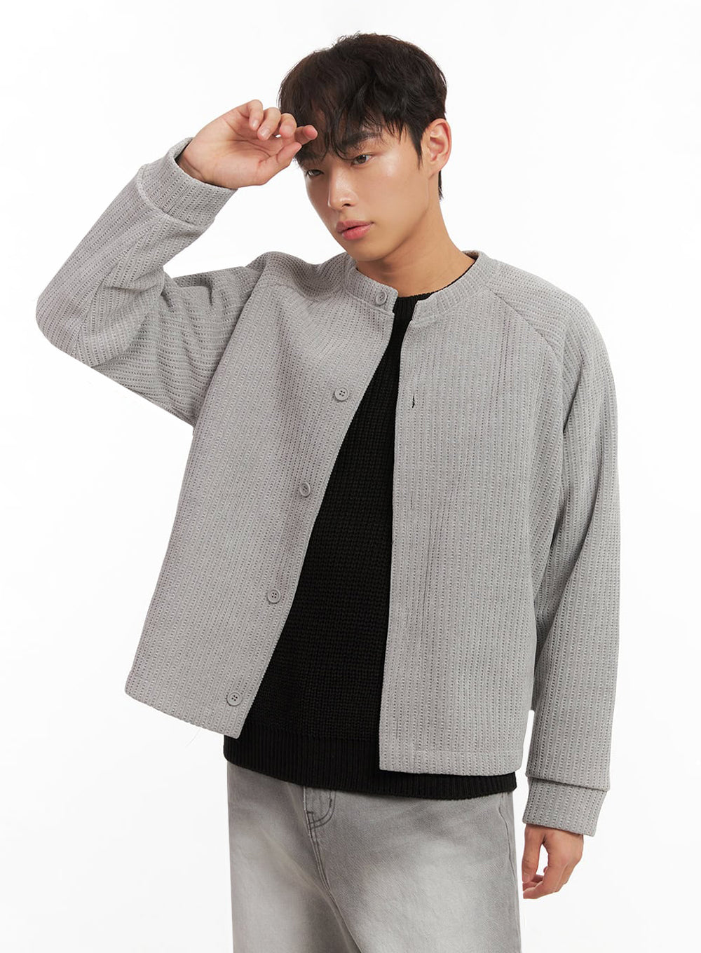 Men's Buttoned Knit Cardigan ID431