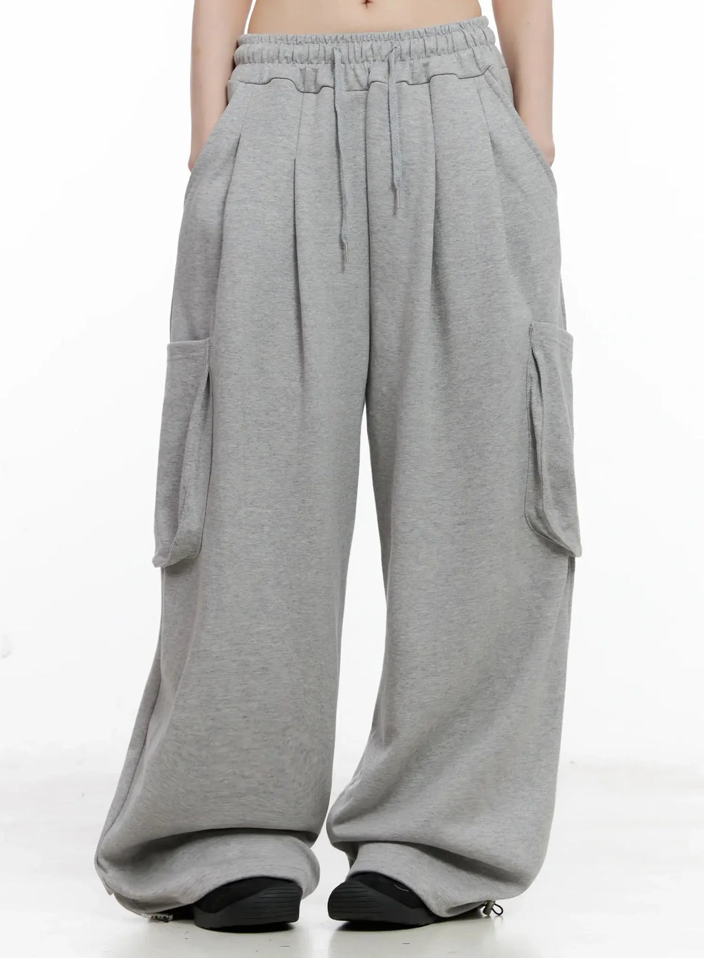 Casual Wide-Leg Cargo Sweatpants IL531