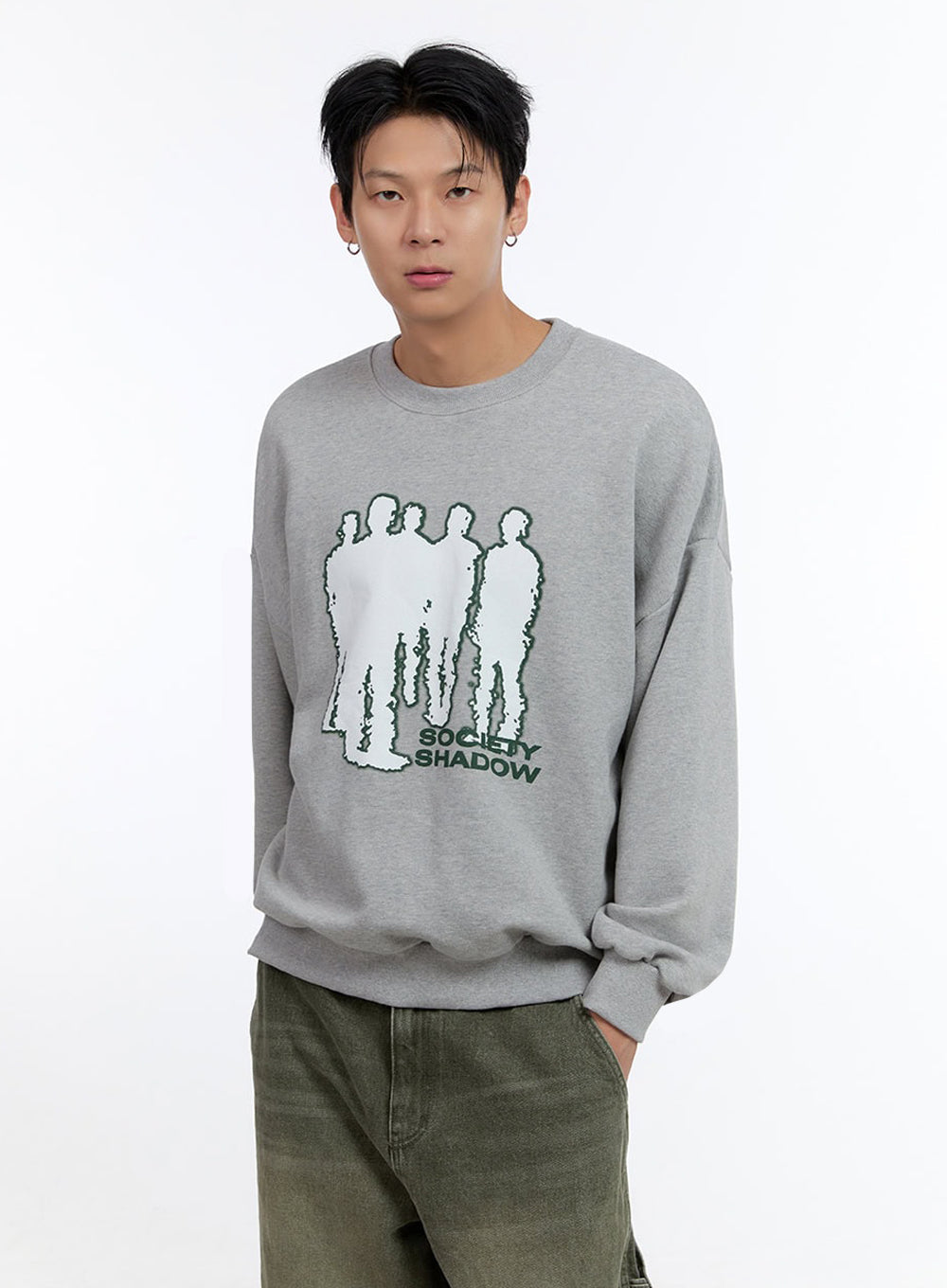 Men's Graphic Crewneck Sweatshirt IO428