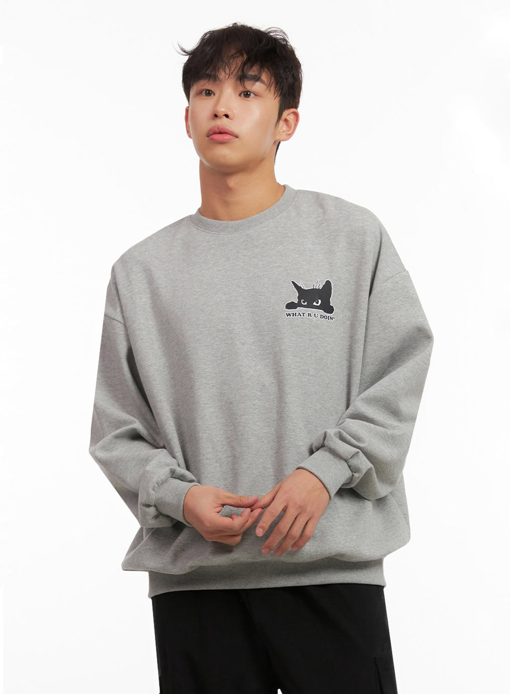 Men's Long-Sleeve Oversized Sweatshirt ID427