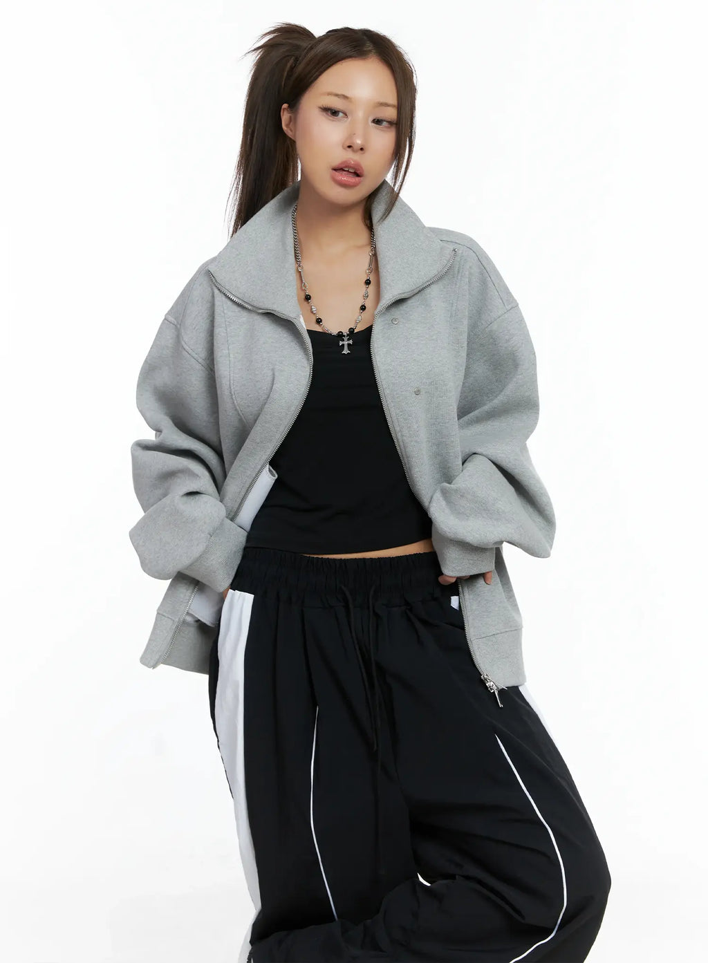 Oversized Double-Zip-Up Jacket CS505