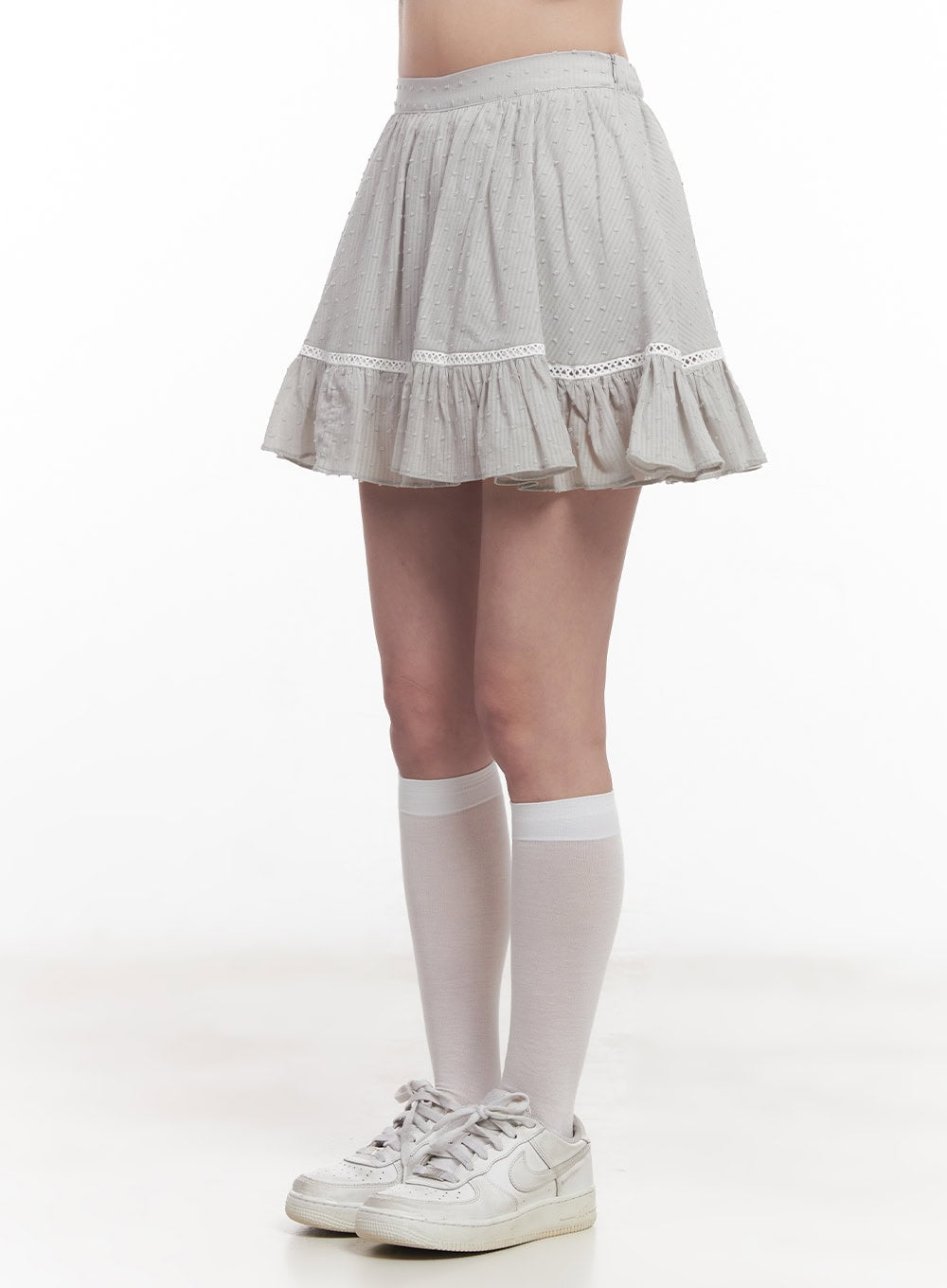 Frill Lace Flare Mini Skirt CY526