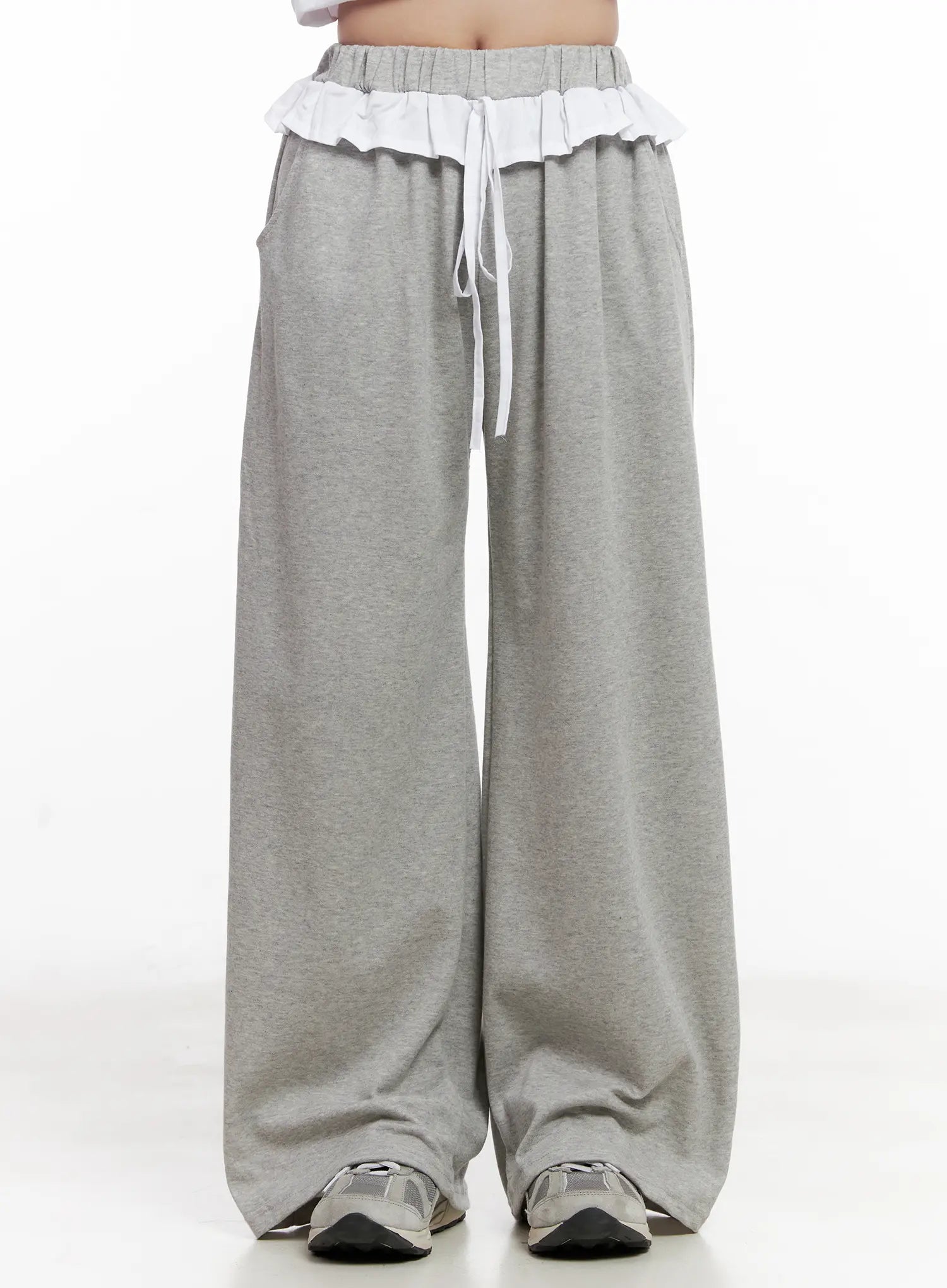 Ruffle Wide-Leg Sweatpants CL516