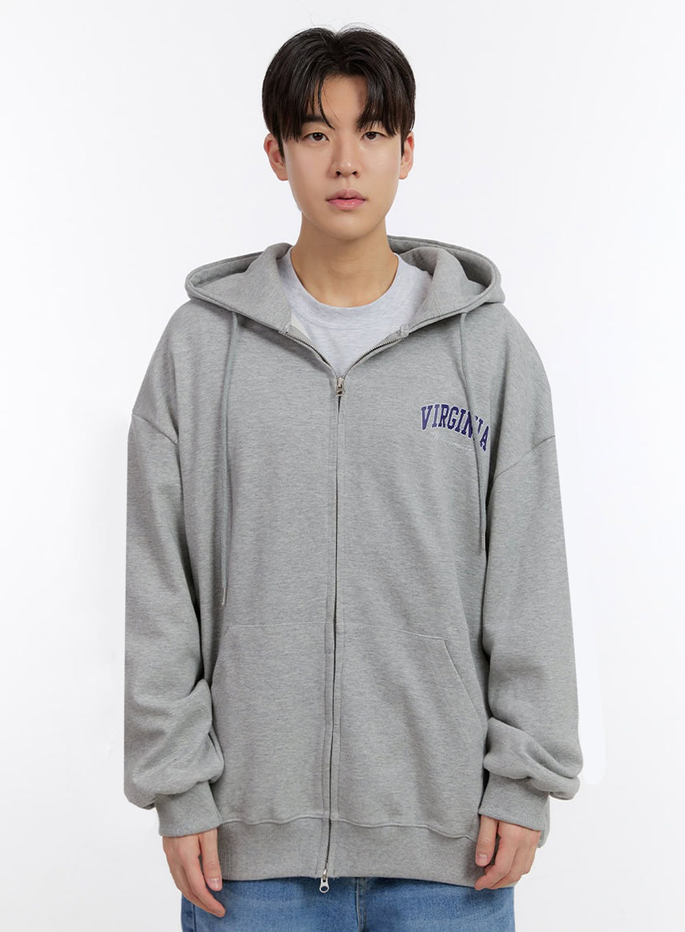 Men's Logo Zip-Up Hooded Jacket IM525