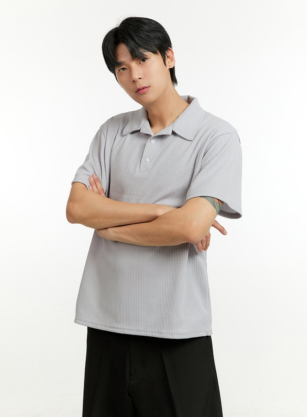 Men's Textured Polo T-Shirt IL412