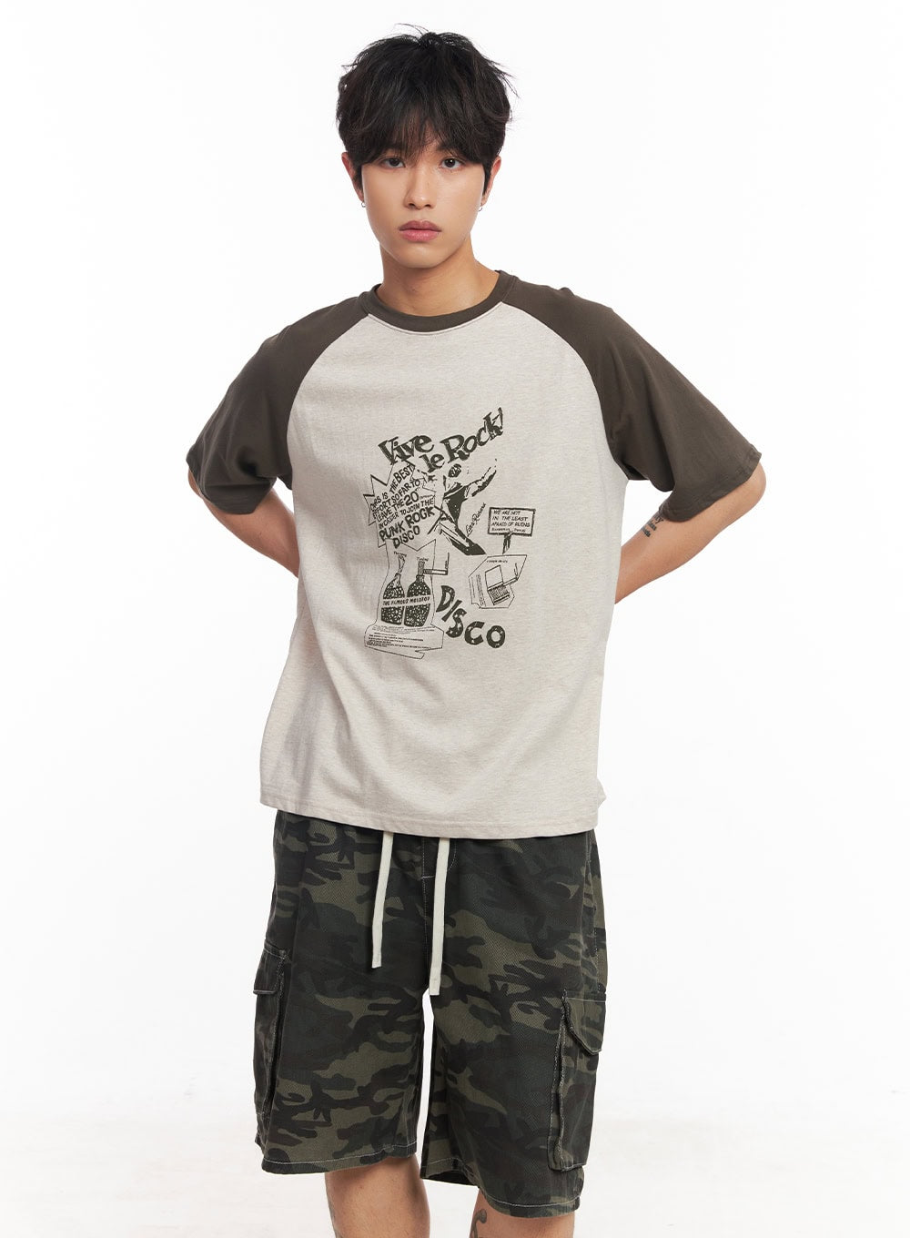 Men's Disco Graphic Raglan T-Shirt IY508