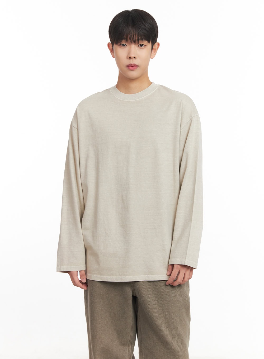 Men's Washed Long-Sleeve T-Shirt IM527