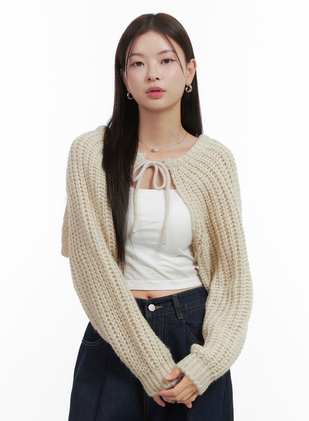 Stringed Hollow Bolero Cardigan OO416