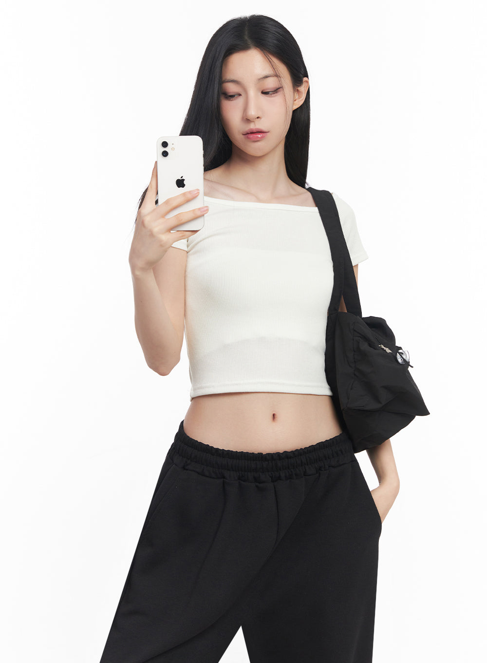 Boatneck Cropped Tee IY516