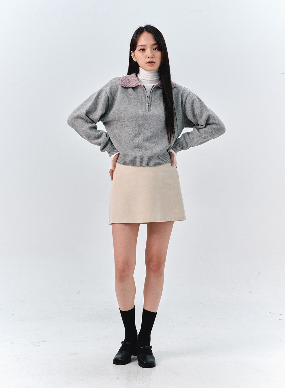 Corduroy Mini Skirt OO312