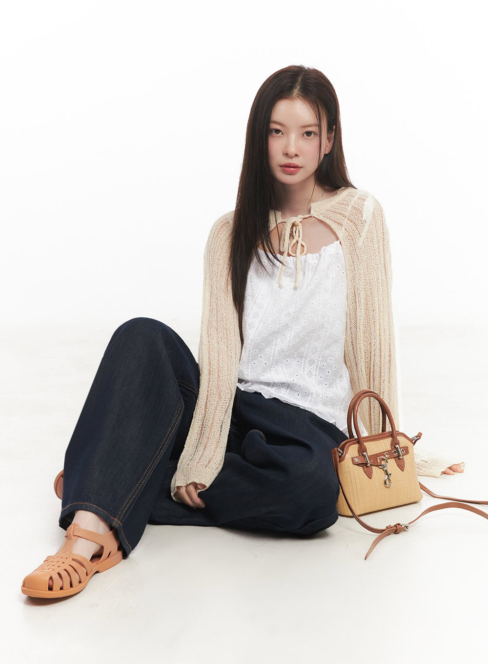 Sheer Knit Bolero Cardigan IY509