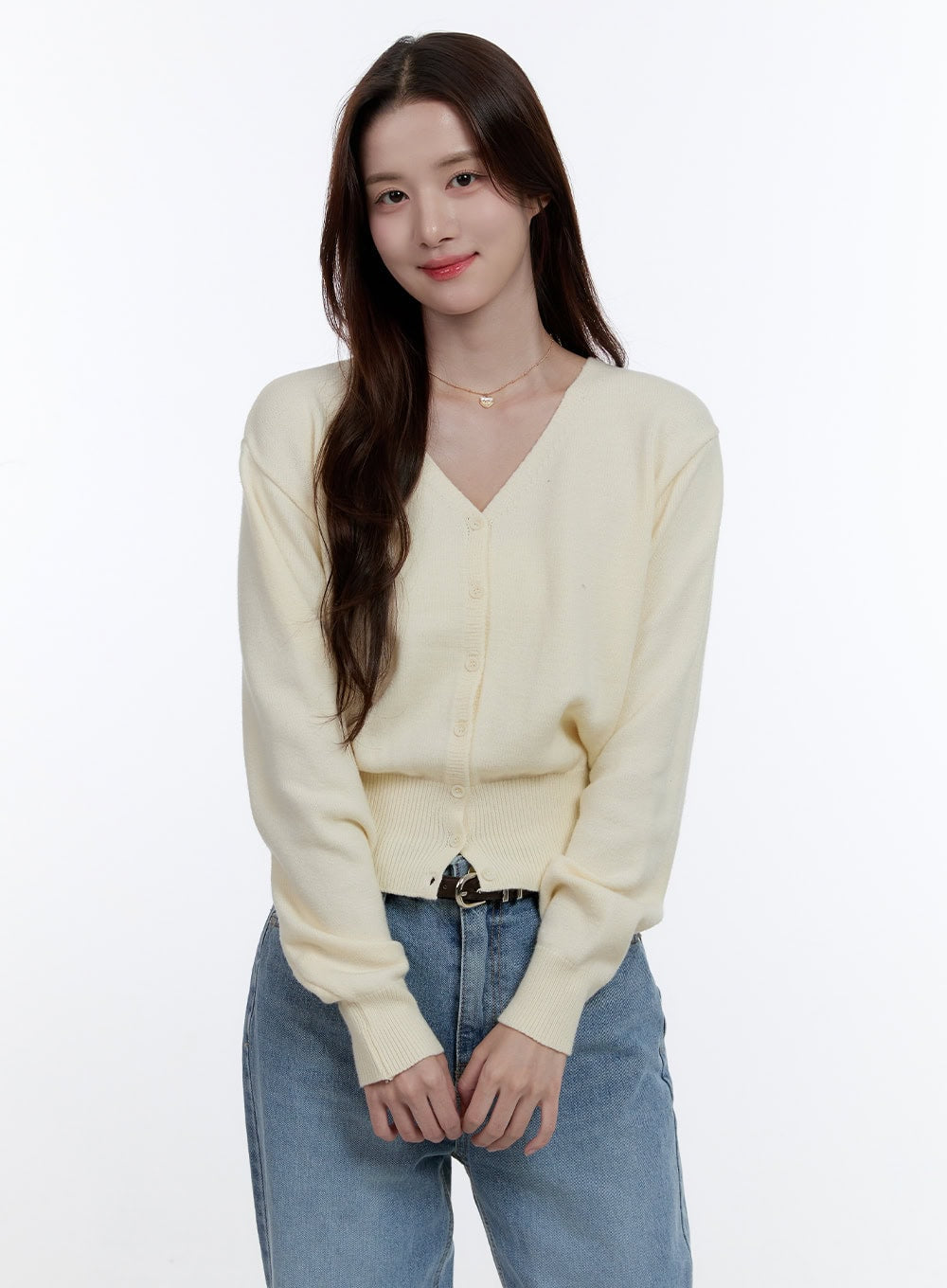 Elegant V-Neck Long Sleeve Cardigan OO407