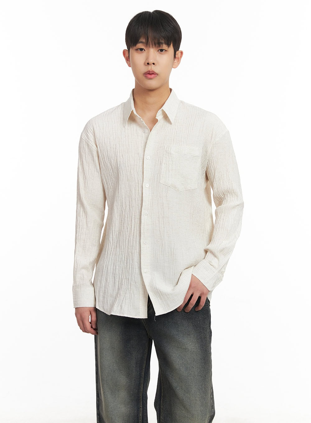 Men's Wrinkle Collared Shirt IM514