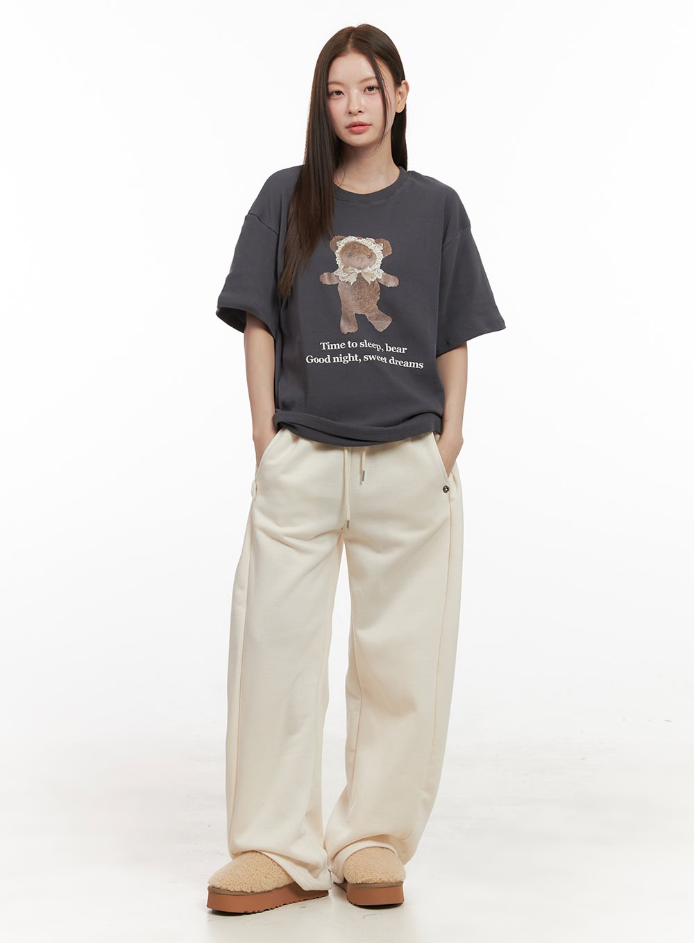 Chic Button Detail Sweatpants OD412