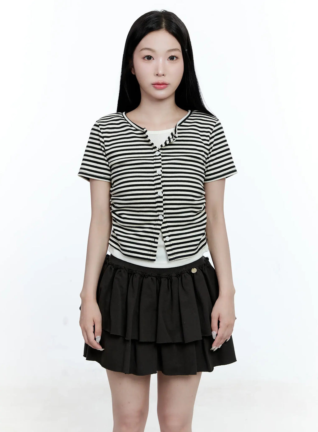 Striped Layered Cardigan CG513